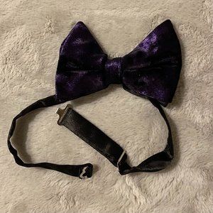 Purple Velvet Bow Tie